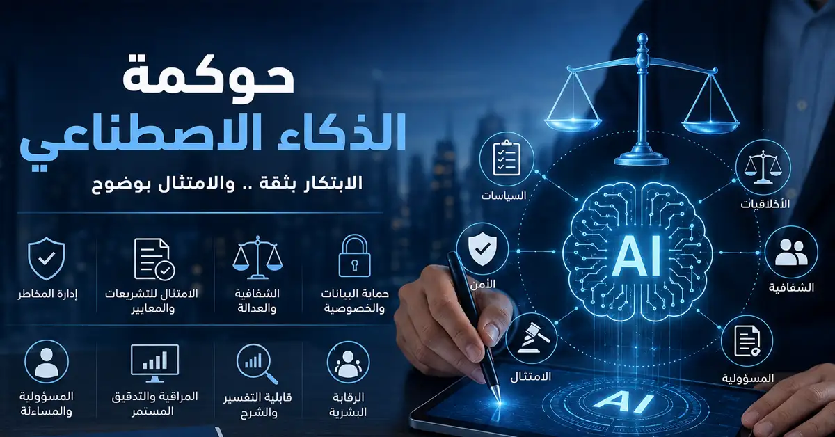 حوكمة أنظمة الذكاء الاصطناعي: دليل الشركات لبناء حلول آمنة ومتوافقة مع التشريعات